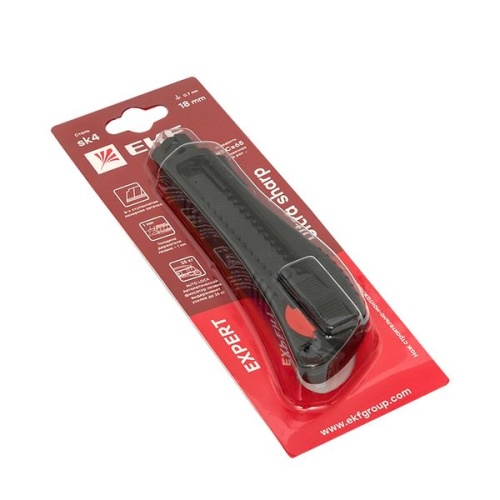 Нож строительно-монтажный 18 мм НСМ-50 (18мм)(SK4) Heavy Duty (до 25 кг) Expert | код ncm-50-exp | EKF фото 3 Нож строительно-монтажный 18 мм НСМ-50 (18мм)(SK4) Heavy Duty (до 25 кг) Expert | код ncm-50-exp | EKF фото 3