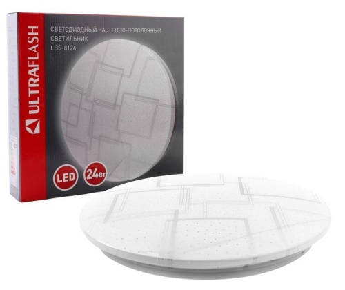Светильник светодиодный LBS-8124 24Вт 4500К lines настенно-потолочный Ultraflash 15145
