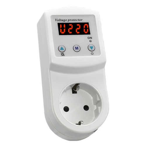 Реле контроля напряжения KD230S, 16A, 230VAC, Umin(160_210V)/Umax(220_280V), 0.02_0.5s/5_600s, LED-дисплей, розеточное | код KD230S | RELETEK