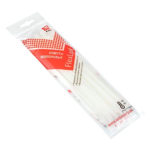 Хомут P6,6 стандартный (б), 4,8x200 (100шт) FlexLock PROxima | код plc-fl-ctsw-4.8x200 | EKF фото 2