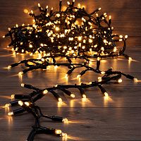 Гирлянда Кластер 10 м, 400 LED, черный каучук, IP67, соединяемая, цвет свечения теплый белый NEON-NIGHT | код 315-266 | NEON-NIGHT