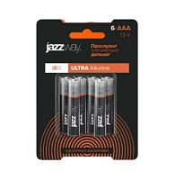 Элемент питания алкалиновый AAA/LR03 Ultra Alkaline BL- 6 (уп.6шт) JazzWay 5057555