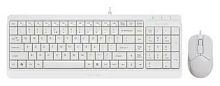 Клавиатура + мышь A4Tech Fstyler F1512 клав:белый мышь:белый USB (F1512 WHITE) | код 1454168 | A4TECH