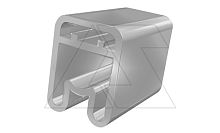 Держатель маркировки проводника PMF-02 90220, продевание, D кабеля 3,4-4,3mm, 2,5-4mm2, длина 15mm, PVC, прозрачный (упак. 3000шт.) | код 4008420 | Cembre