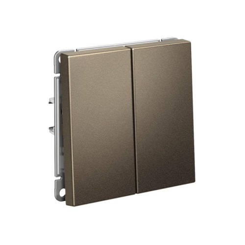 Выключатель 2-кл. ArtGallery 10AX быстрозажим. клем. механизм мокко SE GAL000651S фото 5