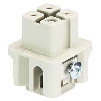 Розеточная контактная вставка REVOS MINI, Size MINI, винтовая фиксация, 3 полюса + РЕ, 400 V, 10 А, материал контактов: медный сплав, тип покрытия контактов: олово | код 73.300.0353.0 | Wieland