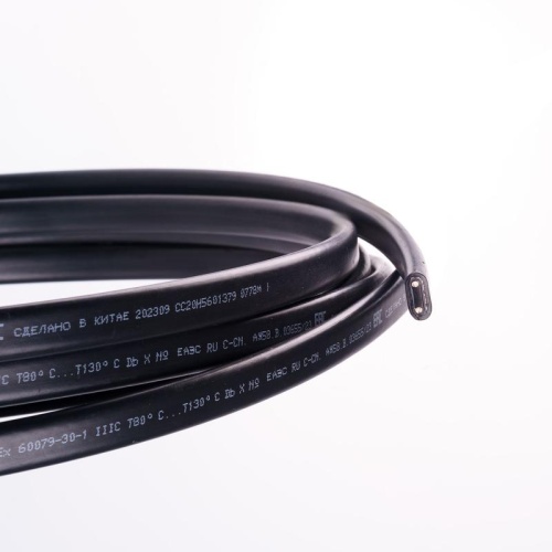 Кабель нагревательный саморег. 80Вт/м при 0град.C в бетоне (открытые площадки; подъездные пути; тротуары) термопласт Extherm EPL-2CR фото 2