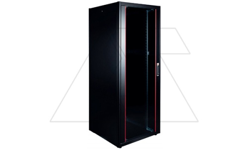 Щит телекоммуникационный 19., 32U, ВxШxГ 1566x600x800мм, DYNAmic Basic, напольный, перед. дверь стекло, задняя глухая металлич., черный | код LN-DB32U6080-BL-F | LANDE