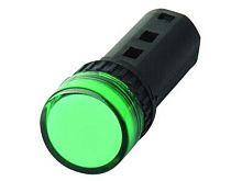 Лампа AD16-22DS(LED)матрица d22мм зеленый 24В IP40 HLT | код 085-06-16| HLT