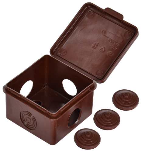 Коробка расп. КМ 65х65х50мм о/к IP54 4 вв. дуб IEK | код UKO31-065-065-050-K24-54 | IEK фото 3