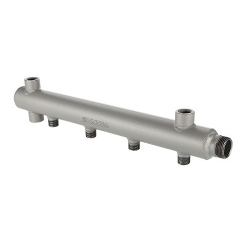 Коллектор из стали (труба ДУ-40), с м-о расст вых. 100мм, 1"х 6 вых. 1/2" нар. | код. VTc.510.BS.060406 | VALTEC