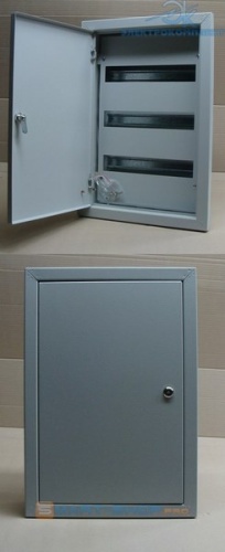 Корпус металлический, встраиваемый, ЩРВк - 45, (ВхШхГ) 550 х 380 х 120 мм, IP31 (1 шт.) Бирос | код 60610 | БИРОС