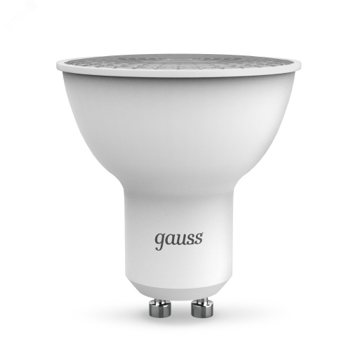 Лампа светодиодная LED 5 Вт 530 лм 6500К AC150-265В GU10 софит MR16 холодная Black | код 101506305 | GAUSS Лампа светодиодная LED 5 Вт 530 лм 6500К AC150-265В GU10 софит MR16 холодная Black | код 101506305 | GAUSS