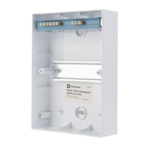 Бокс ЩРН-П-6 IP41 пластик. бел. Rexant 11-0306 фото 4 Бокс ЩРН-П-6 IP41 пластик. бел. Rexant 11-0306 фото 4