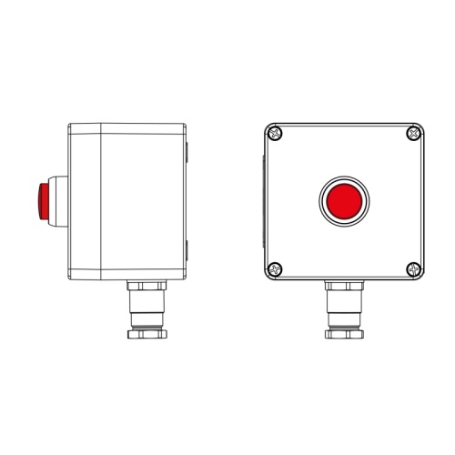 Взрывозащищенный пост управления из полиэстера CPE-P-03-(1xLR(250))-1xKH2MHK(C)1Ex d e IIC Т5 Gb / Ex tb IIIC T95°C Db IP66/КЗ | код 2231.031.22.1217 | DKC
