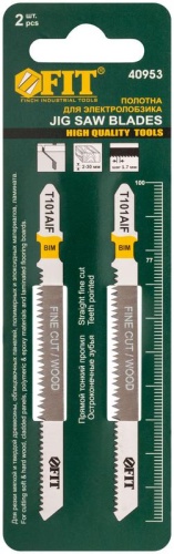 Полотна по дереву, Bimetal, остроконечные зубья, 100/77/1.7 мм (T101AIF), 2 шт | код 40953 | FIT фото 3 Полотна по дереву, Bimetal, остроконечные зубья, 100/77/1.7 мм (T101AIF), 2 шт | код 40953 | FIT фото 3