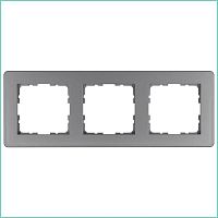 Рамка G-Flex 3-постовая, цвет Алюминий | код G1103S | Jasmart