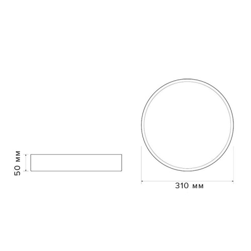 Светильник светодиодный декоративный PPB Scandic-R 24Вт 4000К IP20 d330х50 настенно-потолочный WH/W | Код. 5036932 | JazzWay фото 6