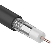 Кабель коаксиальный PROconnect RG-6U, 75 Ом, CCS/Al/Al, 48%, бухта 100 м, черный OUTDOOR | код 01-2205-1 | PROCONNECT