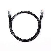 Патч-корд UTP Cablexpert PP12-1M/BK кат.5e, 1м, литой, многожильный (чёрный) | код PP12-1M/BK | Cablexpert