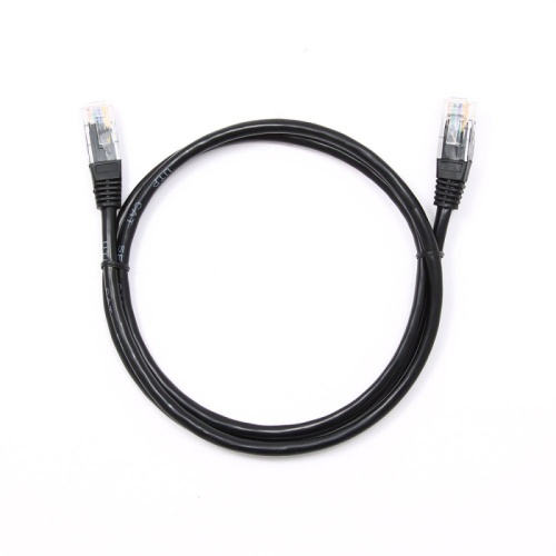 Патч-корд UTP Cablexpert PP12-1M/BK кат.5e, 1м, литой, многожильный (чёрный) | код PP12-1M/BK | Cablexpert