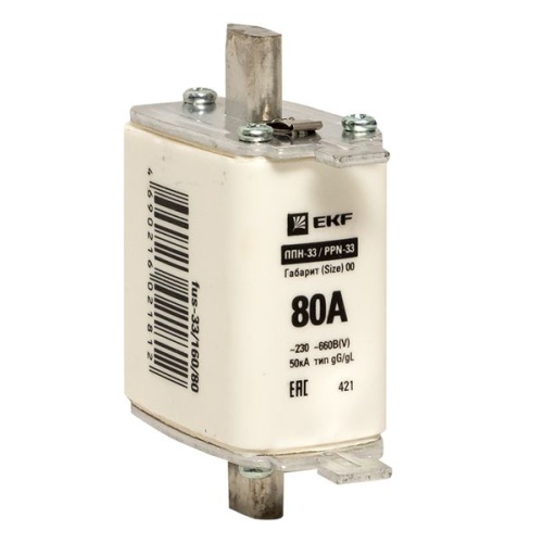 Плавкая вставка ППН-33 160/ 80А габарит 00 PROxima | код fus-33/160/80 | EKF фото 2 Плавкая вставка ППН-33 160/ 80А габарит 00 PROxima | код fus-33/160/80 | EKF фото 2