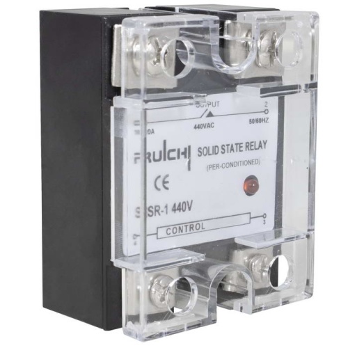Твердотельное реле RUICHI SSR-1 440V 80A (Z)A4 (90-280v), 1000 МОм | код 60929 | Ruichi