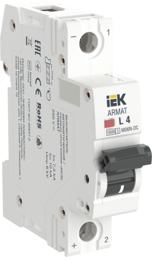 ARMAT Авт. выкл. M06N-DC 1P L 4А IEK | код AR-M06N-1-L004DC | IEK