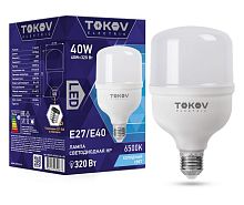 Лампа светодиодная 40Вт HP 6500К Е40/Е27 176-264В | код. TKE-HP-E40/E27-40-6.5K | TOKOV ELECTRIC