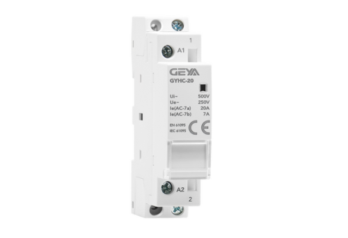 Контактор модульный GYHC-2P, 20A, 1NO+1NC, 24VDC, 1M | код GYHC2011024 | GEYA