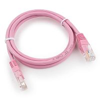 Патч-корд UTP Cablexpert PP12-1M/RO кат.5e, 1м, литой, многожильный (розовый) | код PP12-1M/RO | Cablexpert
