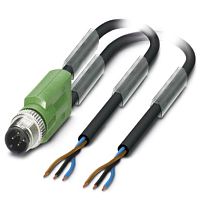 Кабель для датчика / исполнительного элемента SAC-3P-M12Y/2X1,5-PUR | код 1669686 | PHOENIX CONTACT