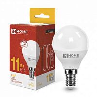 Лампа светодиодная LED-ШАР-VC 11Вт 230В E14 3000К 990лм IN HOME 4690612020587