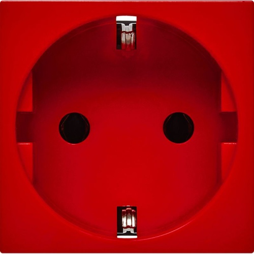 Розетка с заземлением - винтовые зажимы - без шторок 16А 250В - 90°- 2 модуля - красный | код 4525046 | Legrand фото 2