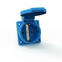 Розетка встраиваемая Schuko 16A, 3p, 250V, IP54,QC Bals синяя 71099 | код 71099 | Bals