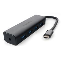 Концентратор USB 3.0 Gembird UHB-C364, 4 порта, Type-C, с доп питанием | код UHB-C364 | Gembird