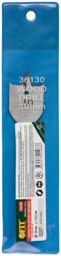 Сверло по дереву перовое 30x152 мм | код 36130 | FIT фото 3 Сверло по дереву перовое 30x152 мм | код 36130 | FIT фото 3