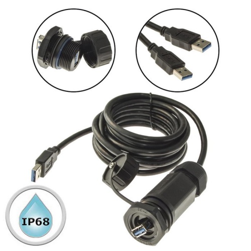 Разъём герметичный SZC M25USBZ1-3.0G-1M, 4.8 Гб/с | код 107907 | SZC
