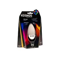 Лампа светодиодная KOSMOS premium 3Вт свеча E14 230В 3000К Космос