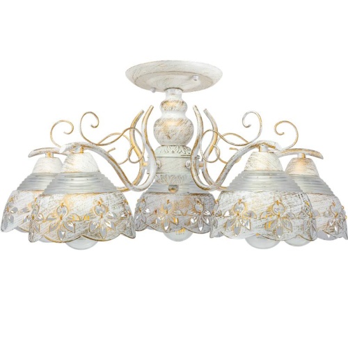 Люстра RAVENNA 5хE27 580х580х265мм потолочная метал. бел. Ritter 52513 4 фото 4