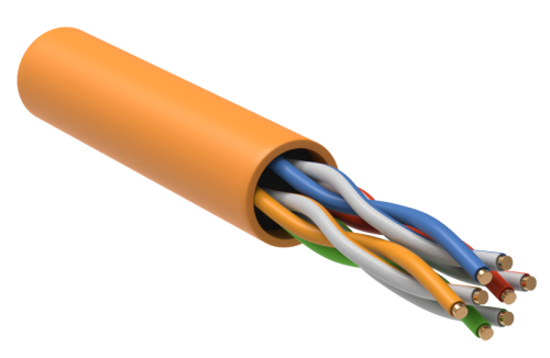 ITK Витая пара U/UTP 5E 4х2х24AWG LSZH оранжевый (305м) РФ/Т | код LC1-C5E04-127-T-R | ITK by IEK