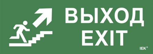 Этикетка самокл. 280х100мм Выход/лест. вверх/фигура IEK | код LPC10-1-28-10-VLVVF | IEK