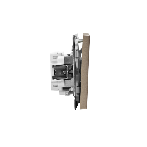 Выключатель кнопочный 1-кл. ArtGallery 10А с подсветкой механизм шампань SE GAL000516 фото 8