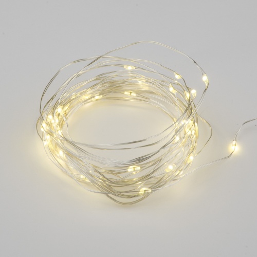 ULD-S0500-050/SCB/2AA WARM WHITE IP20 DEW Гирлянда светодиодная на батарейках 2AA (не в/к), «Роса», 5м. 50 светодиодов. Теплый белый свет. Провод медный. TM . | код UL-00005265 | Uniel