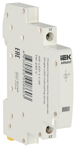 ARMAT Лампа инд. одинарная LED 110-230В AC бел. IEK | код AR-LED-1-1-W | IEK