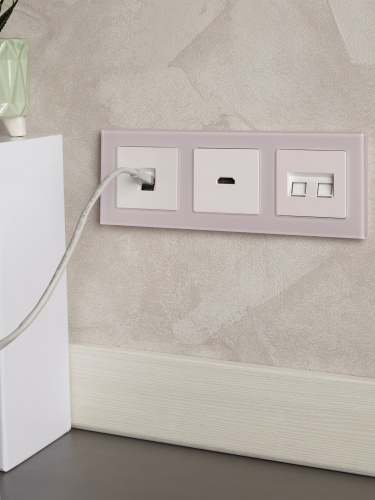 BRITE Розетка HDMI РHDMI-0-БрЖ жемчуг | код BR-H10-K36 | IEK фото 6