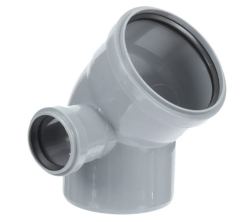 Отвод 45 град. 110 с выходом 50 левый+правый | код 345111050ЛП | Политэк