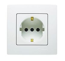 РОЗЕТКА С ЗАЗЕМЛЕНИЕМ LILLIUM NATURAL KARE | код 32001028 | Makel