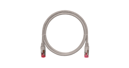 Коммутационный шнур NIKOMAX S/FTP 4 пары, Кат.6a (Класс Ea), 500МГц, 2хRJ45/8P8C, T568B, заливной, с защитой защелки, многожильный, BC (чистая медь), 26AWG (7х0,165мм), PVC нг(А), серый, 0,15м | код NMC-PC4SA55B-001-GY | NIKOMAX