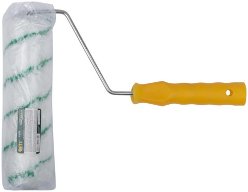 Валик полиакриловый с зел. полоской диам. 40/74мм ворс 16.8мм 230мм бел. FIT 01874 фото 3